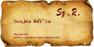 Szojka Róza névjegykártya