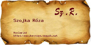 Szojka Róza névjegykártya